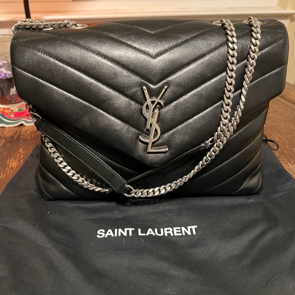 Saint Laurent Medium LouLou Black Quilted Bag